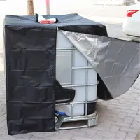 Schwarz 210D/420d Oxford Wassertankschutz für 1000 Liter IBC Container Außenerds -Sonnenschutzabdeckung 220427