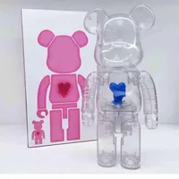 New Sell Bearbricklys 400% 28cm dissolvant coeur rouge coeur coloré cool coloré pvc figures modèles toys cadeaux de Noël nouveaux aa22234u