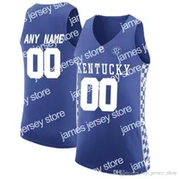 Yeni Erkekler Kadın Genç Erkekler Özelleştirilmiş Kentucky Wildcats College Jersey Özel Herhangi Bir İsim Numarası Dikişli Mavi Beyaz Dikişli Basketbol Formaları