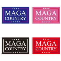 2024 MAGA COUNTRY USA Flag Donald Trump Election Pranners