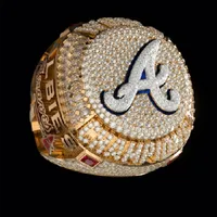 Championship Ring 2021 2022 World Series Baseball Braves Team Championship-Rings Souvenir Men Fan Gift Hela storlek 8-14 NO BOX199R