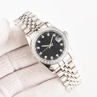 Watch- 36 mm horloges roestvrijstalen set diamant bezel automatisch mechanisch met diamanten wijzerplaat inspirerende vrouwen waterdichte ultra lichtgevende luxe cadeau horloge