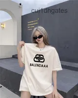 2022 Designer BB T-skjorta och skjortor Pure Cotton Short Sleeved T-shirt Women's 2022 New Fashion Loose Korean Ve