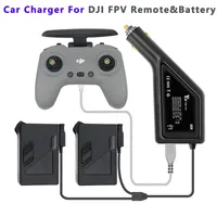 Dual Battery Smart Car Charger for DJI FPV with USB Port Remote Controller 2 Fast Charging Drone Outdoor Accessories 220615