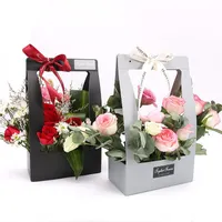 Wrap regalo 5pcs Flower Packaging Florist Bouquet Fload Paper Box Flowers Basket Portablegift impermeabile