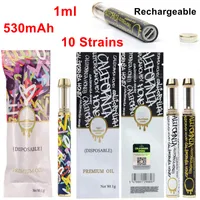 2022 New Rainbow California Honey Disposable Vape Pen E Cigarettes 1ml 530mAh Port USB rechargeable
