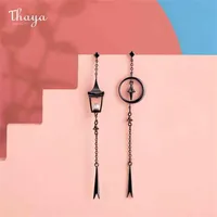 Thaya Vintage Pendant Earrings Dropping Pearl Lantern Handmade S925 Sterling Silver Studs for Semale Fine Jewelry 210813274i