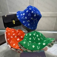 Mode Hats Bucket Hut Flat Cap Flower Letter Design für Herren Frau 3 Farben Top Qualität