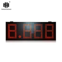 Customized high brightness LED display outdoor waterproof iron box PCB oil price board 8.888 format digital gas station logo