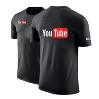 Мужские футболки Youtube 2022 Лето сплошной цвето