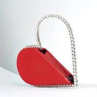 Evening Bags 2021 Bag For Women Fashion Diamond Heart Shape Designer Handbags Carteras Mujer De Hombro Y Bolsos Cc327m