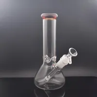 Wholesale 8 Inch Glass Beaker Bong Hookahs Downstem Male Bowl Thick Bottle Dab Rig Water Bongs Recycler Medium Rigs with Oil Burner Pipe