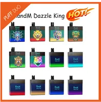 Original RandM Dazzle King Disposable E Cigarette 3000 Puffs Coloful LED Light R And M Switch Pro VS Puff Bar Plus Bang XXL