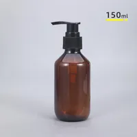 Storage Bottles & Jars 1Pcs 150ml Empty Dark Brown Shampoo Bottle Press Head Liquid Lotion Refill Bathroom Soap DispenserStorage