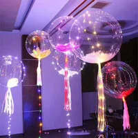 Strings Bobo Ball Led Line String Balloon Decorated With Color Light For Christmas Halloween Wedding Party Children Home DecorationLED