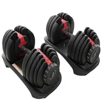 Adjustable Dumbbell Set 52.5lb 24kg Workout Weight Lifting Muscle Exercise Gym Fitness Equipment177c
