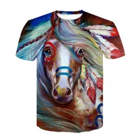 T-shirt maschile Maglietta stampata in 3D Folcocchetto di cavalli da cavallo Fantastico abbigliamento da uomo Shirt di design divertente Hip Hop Streetwear Tshirt S-6xlmen's's