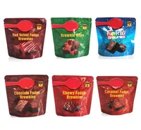 600mg Brownie Edlbles Ambalaj Mylar Çantalar Kırmızı Kadife Chewy Karamel Fudge Browies Çikolata Yenilebilir Paket Baggies Koku Kanıt Koruması