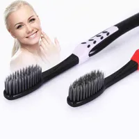 Azdent bamboo charcoal toothbrush set 8 12 pcs super soft nano oral care 625 blackhead 0312