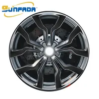 Black Wheel Hub Carbon Fiber Car Stickers For AUDI R8 External Decal Car Styling 18 inch 19 inch Wheel223G