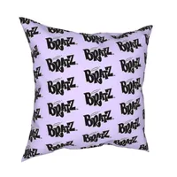 Caja de almohada Pastel Purple Bratz Pattern Cover S Blue Cushion Seda natural 100%Almohada