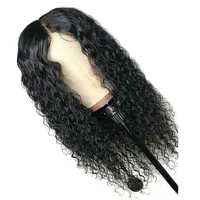 Perucas de cabelo humano dianteiro de renda para mulheres negras peruca de onda de água brasileira com cabelos para bebês 150% Remy perucas pré -arrancadas214s