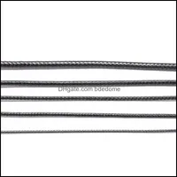 Alambre de cable 10m/lote Dia 0.5 mm-2 mm-2 mm Algodón de algodón encerado de algodón correa de collar de hilo de hilo para joyas que crean bdedome dh0x8