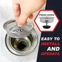 Storage Bags Kitchen Water Sink Filter Strainer Tool Stainless Steel Floor Drain Cover Shower Hair Catche Stopper EE