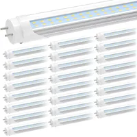 US STOCK T8 LED Bulbs 4 Foot 28W 6000K Cool White Tube Lights 4FT Fluorescent Light Bulb Replacement Ballast Bypass Double Ended Power