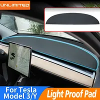 Автомобильная панель приборной панели накладки для Tesla модель 3 модели Y пылезащитный приборной паз Защита не скольжения навесного коврика