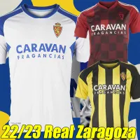 2022 2023 Real Zaragoza Soccer Jerseys respirant troisième Fran Gamez Zapater Shinji Kagawa Football Shirts 22/23 Guti Javi Ros L. Suarez Camiseta de Futbol Men Kid Kit Kit
