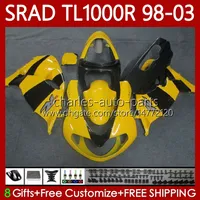 Corpo OEM per Suzuki Srad TL-1000 TL 1000 Stock Yellow R TL1000R TL-1000R 98-03 Bodywork 118No.35 TL1000 R 98 99 00 01 02 03 TL 1000R 1998 1999 2000 2001 2002 2003 Kit carenatura