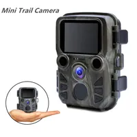 Mini Trail Game Camera Night Vision 1080p 12MP Vattentät jaktkamera utomhus vilda PO -fällor med IR -lysdioder upp till 65ft 220810