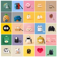 Headphone Accessories Case Cute Silcone Protect Cases for Airpods Earphone Full Body Cover
