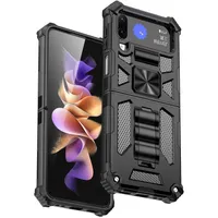 Armor Phone Cases PC TPU Metal Kickstand Car Mount 2-in-1 Phones Case for Galaxy Z Flip 4 Iphone 13 12 11 XS XR MAX Samsung Galaxy Plus S22 S21 Ultra Black Magnetic Cover