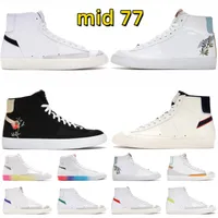 Blazer midden 77 Vintage Blazers Jumbo Low Men Dames Casual schoenen Heren Sneaker Zwart Wit Multi Color White Indigo Womenens Trainers Designer Platform Sneakers