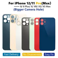 OEM Big Hole Back Glass House f￶r iPhone 8 8Plus X XR XS 11 12 Pro Max B244R
