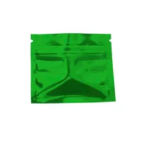 7 5 6cm 200pcs lote verde mylar sellable zip bloqueio bolsas de pacote zip bloqueio de alumínio bolsas de embalagem em pó de pó de pó de pó bolsas de armazenamento