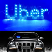 Uber Glow için LED Işık İşareti LED işaretli etiket, vantuz ile DC12V araba ile araba penceresinde kanca yanıp sönen
