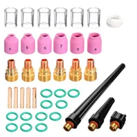 Large Machinery & Equipment 40Pcs TIG Soldering Torch Accessories Collet Bodies Collets Heat-Resistant Glass Cup Welding Tool Kit For WP-9/2