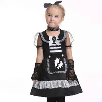 Girls Halloween Party Maid Costume Dresses Baby Kids Carnival Performance Funny Dress Up Children's Day Gift T220817