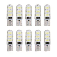 Bulbs LED 10pcs T10 SMD5730 6leds Car Interior Light W5W Marker Bulb Side Wedge Parking Lamp Canbus Auto For Styling DC12VLED