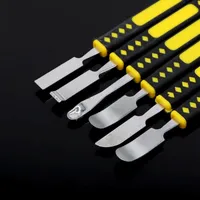 Set di attrezzi a mano professionale 6pcs / set Kit di riparazione di apertura indenne per il telefono cellulare Taccuino Dual Heads Metal Spudger Tools
