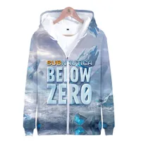 남성용 후드 스웨트 셔츠 Subnautica Zero 3D 인쇄 지퍼 여자/남성 패션 긴 슬리브 후드 스웨트 셔츠 캐주얼 후드 재킷 멘스