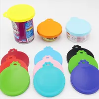 3 In 1 Reusable Food Storage Keep Fresh Tin Cover Cans Cap Pet Can Box Cover Silicone-Can Lid Hot Kitchen Supply Mould Proof