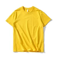 남자 티셔츠 여름 짧은 소매 노란색 남자 티셔츠 면화 목장 mens t 셔츠 패션 귀여운 티 셔츠 남성 플러스 사이즈 소년 tshirt 3xl 4xlmen 's