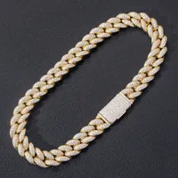 Hommes Hip Hop Diamond Collier Bracelet Cumban Link Chain 5a Cumbic Zirconia Stone Designer Colliers Mens Bracelet