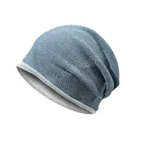 남성 가을 겨울 얇은 니트 비니 모자 유니즈 옥스 야외 캐주얼 한 단색 두개골 모자 바람 방전 소프트 휴대용 보닛 남성 모자