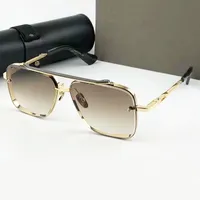 Dita luksusowe okulary przeciwsłoneczne dla mężczyzny kobiety wysokiej jakości metalowe okulary przeciwsłoneczne Mach sześć dużych owalnych ramy Goggle prowadzący okulary plażowe