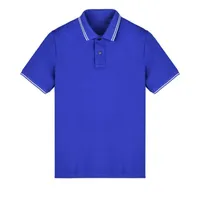티셔츠 남자 22SSS18 면막 폴로 셔츠 고급 여름 새로운 통기성 퀵 건조 간단한 반팔 티셔츠